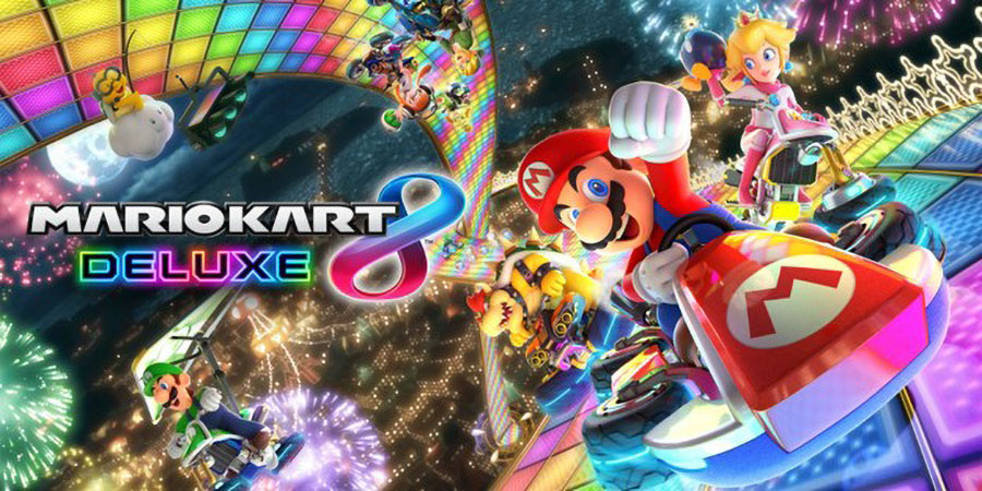 Mario Kart 8 Deluxe Official poster in the group of best video games for 7 year olds.