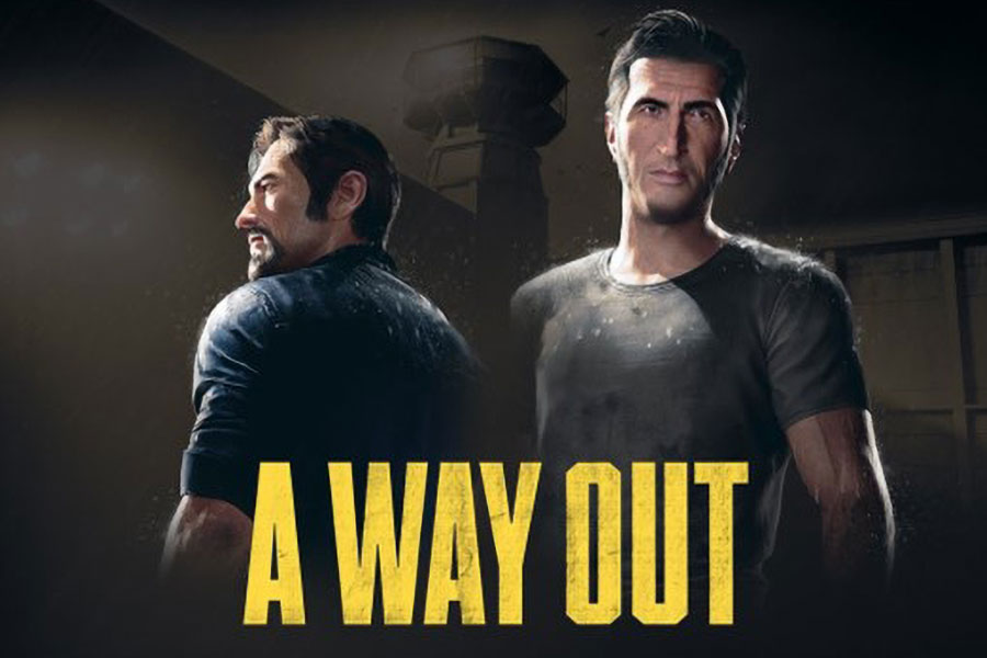 The Official Picture of A Way Out featuring its main characters, One of best video games for couples.