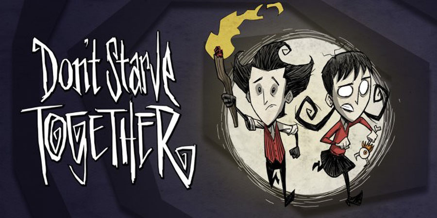 The Official Picture of Don't Starve Together with its main characters, One of best video games for couples.