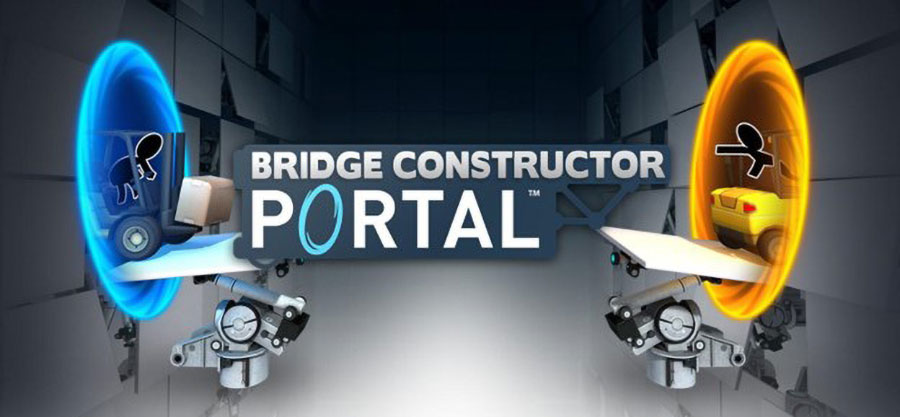 The Official Picture of Bridge Constructor Portal, One of best video games for engineers.