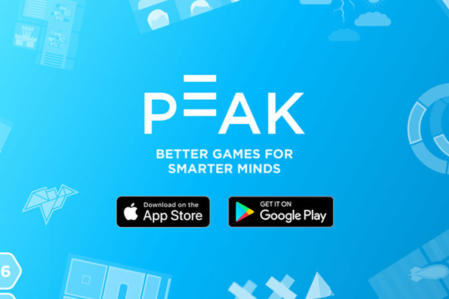 The Official Logo of Peak, One of the best video games for improving memory.