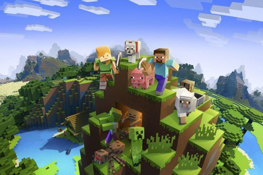 The Official Picture of Minecraft featuring its characters and visuals, One of best video games to increase intelligence.