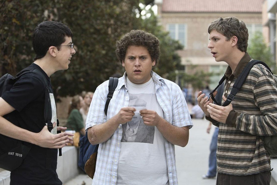 a picture of Superbad with its main characters, one of comedy movies for gamers.