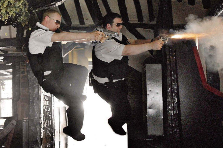 a picture of Hot Fuzz with its main characters, one of comedy movies for gamers.