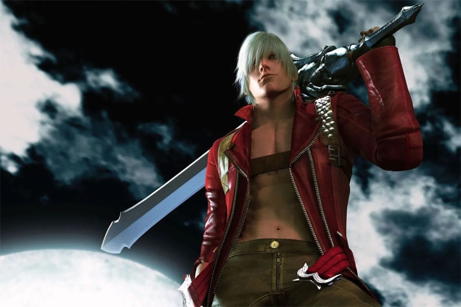 a Picture of Dante From Devil May Cry Series, One of The coolest video game characters.