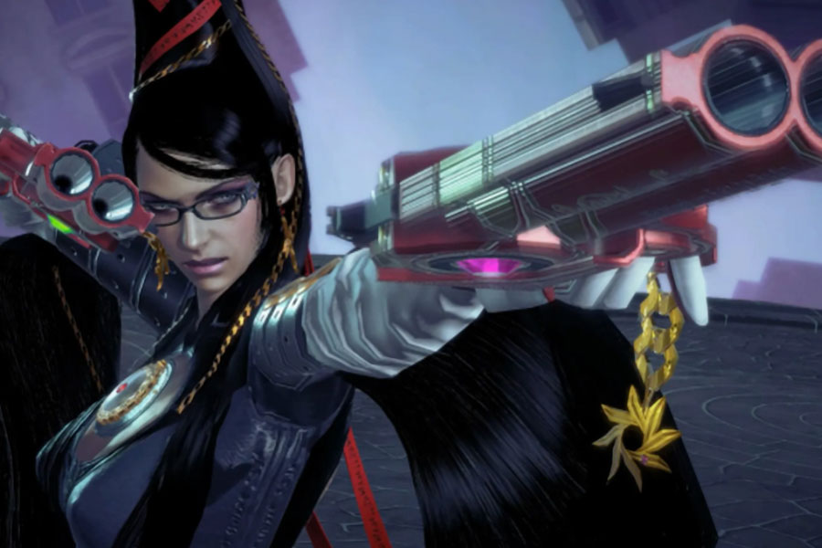 a Picture of Bayonetta From Bayonetta Series, One of The coolest video game characters.