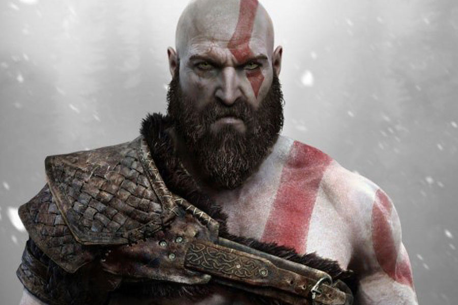 a Picture of Kratos From God of War Series, One of The coolest video game characters.