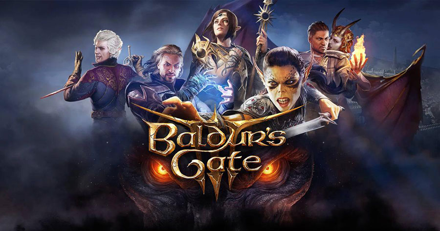 The Official Picture of Baldur’s Gate 3 with its characters, One of dungeon crawler games for pc.