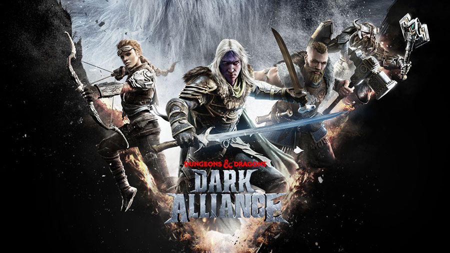 The Official Picture of Dungeons & Dragons: Dark Alliance with its characters, One of dungeon crawler games for pc.