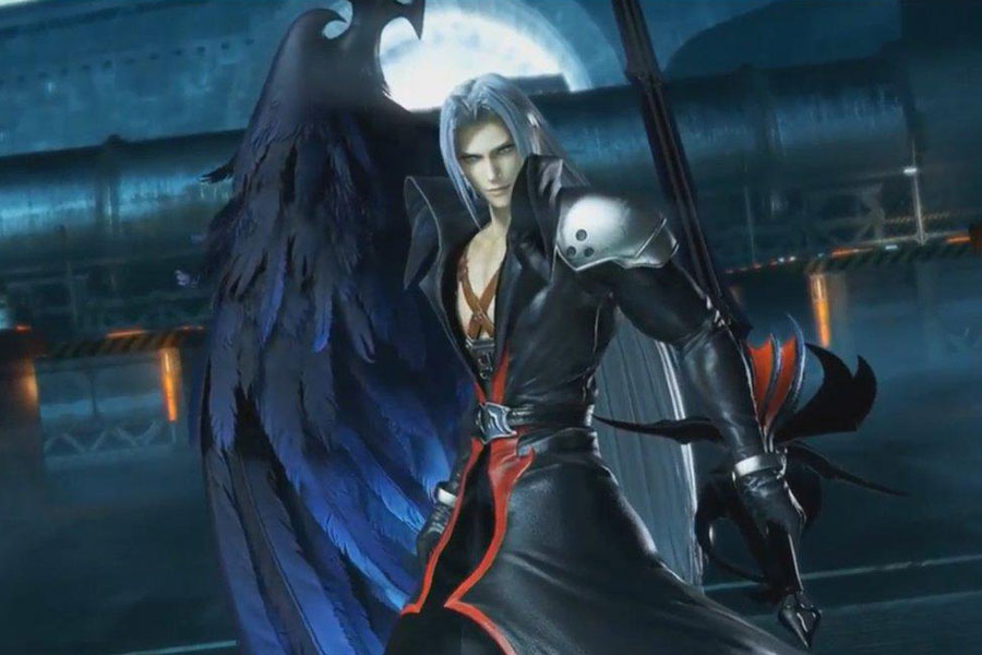 A Picture of Sephiroth from Kingdom Hearts, One of The easiest boss fights in video games.