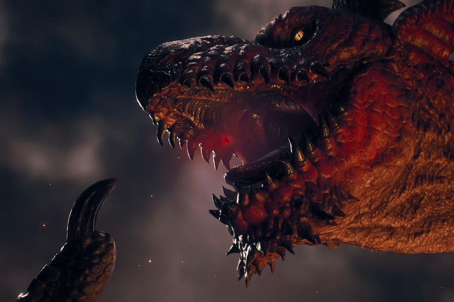 A Picture of The Dragon from Dragon’s Dogma, One of The easiest boss fights in video games.