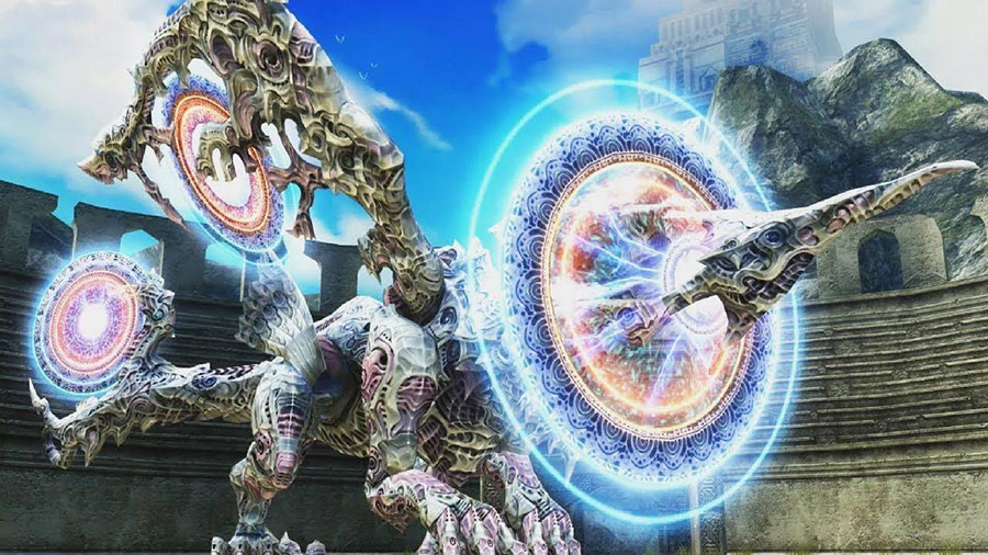 a picture of Yiazmat from Final Fantasy XII, One of The hardest boss fights in games.