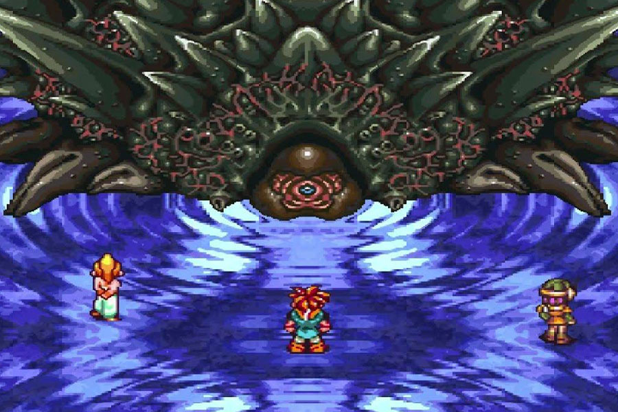 a picture of Lavos from Chrono Trigger, One of The hardest boss fights in games.