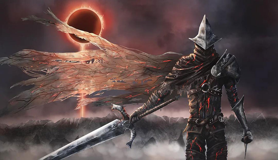 A Picture of The Abyss Watchers from Dark Souls III, One of The hardest boss fights in games.