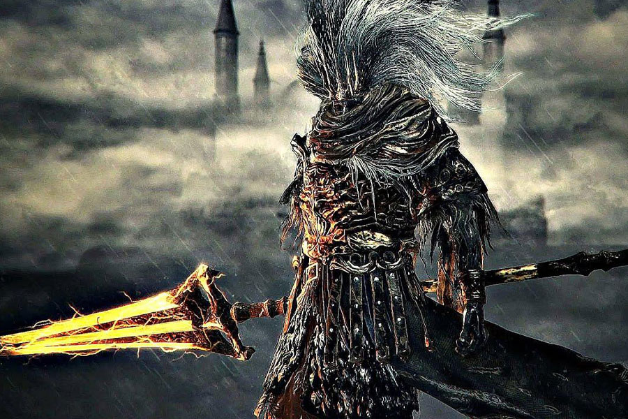 a picture of The Nameless King from Dark Souls III, One of The hardest boss fights in games.