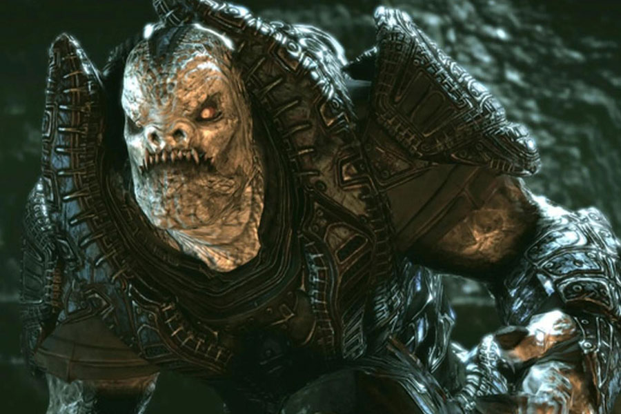 A Picture of General Raam from Gears of War, One of The hardest boss fights in games.