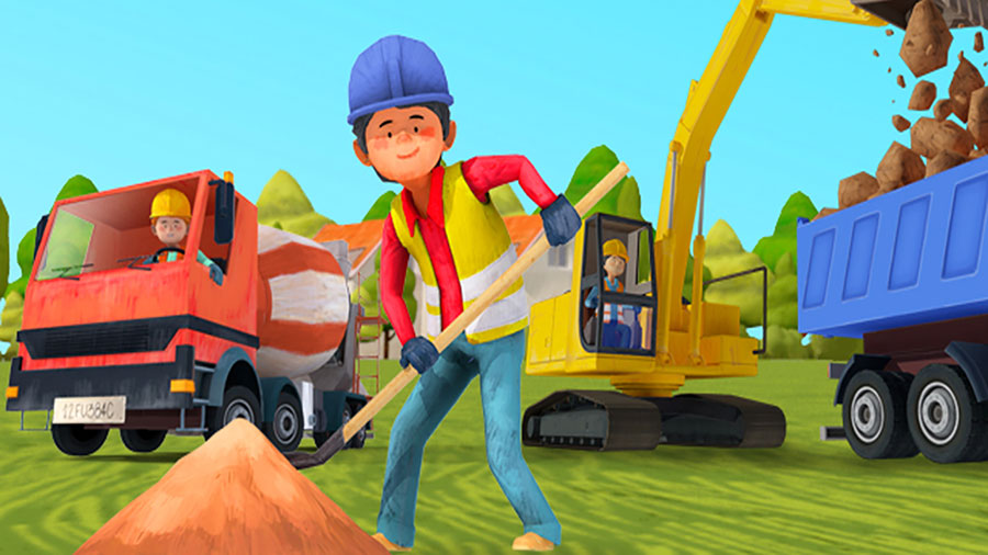 The Official Picture of Little Builders, One of ios kids games without ads.