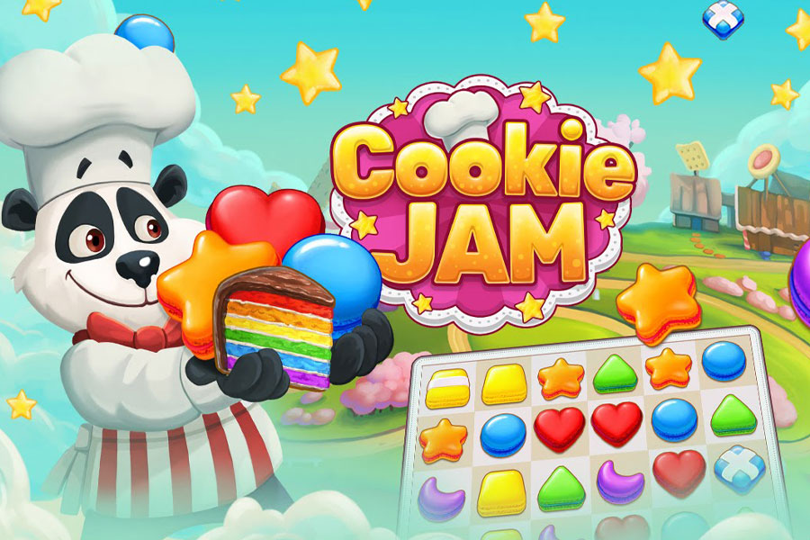 Matching cookies in Cookie Jam.