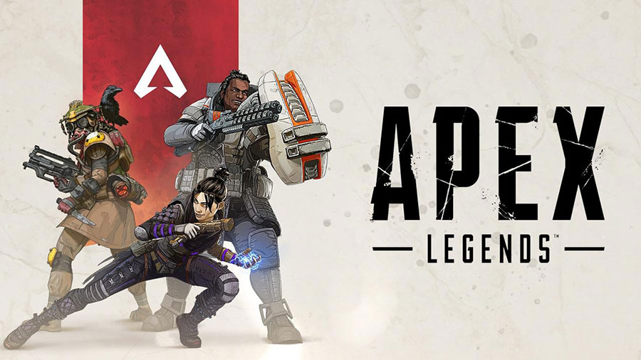 The Official Picture of Apex Legends Featuring its legends, One of The most active players pc games.