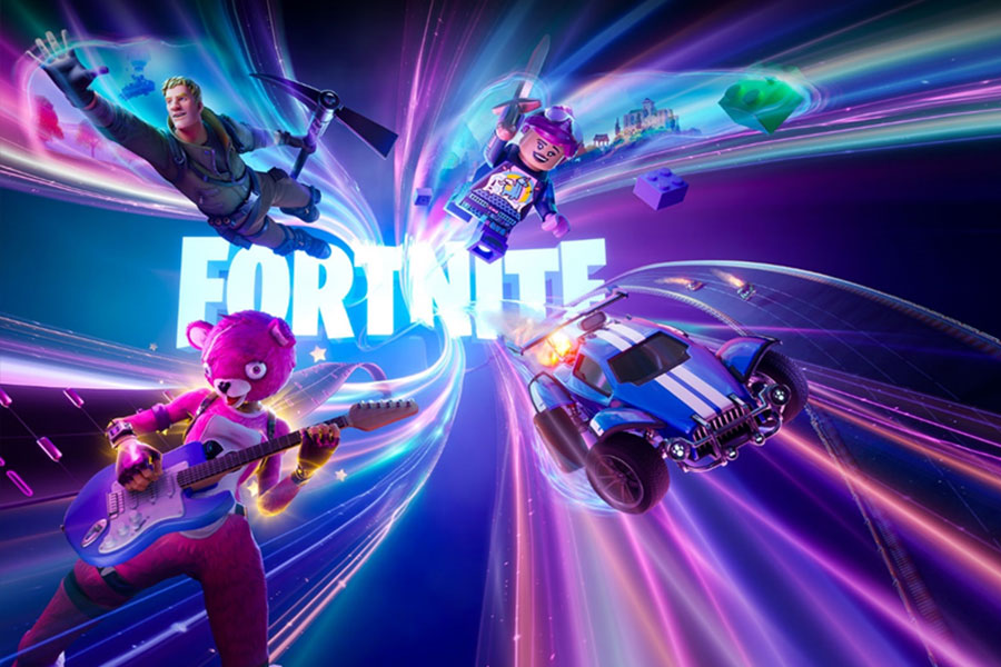 The Official Picture of Fortnite, One of The most active players ps5 games.