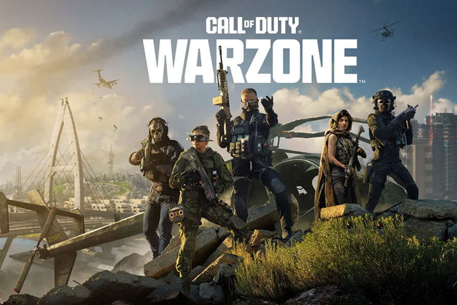 The Official Picture of Call of Duty: Warzone featuring its operators on a crash site, One of The most active players ps5 games.