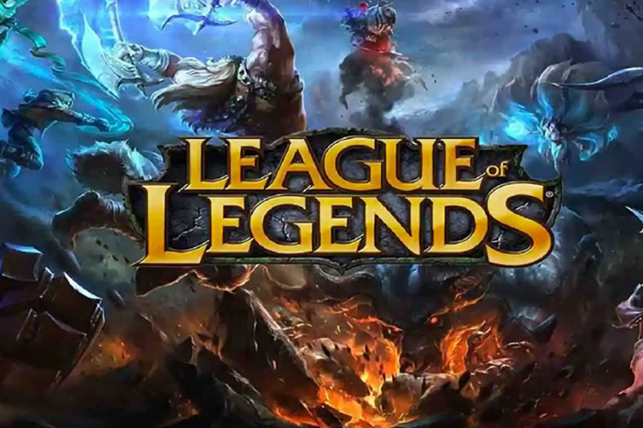 The Official Picture of League of Legends with its champions, one of most addictive video games.