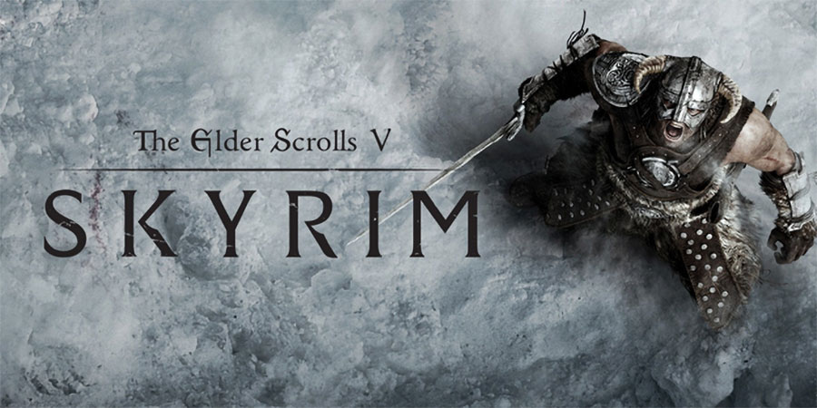 The Official Picture of Skyrim with Dragonborn, one of most addictive video games.