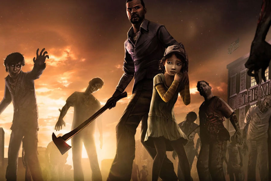 The Official Picture of The Walking Dead featuring Lee and Clementine, One of The most emotional video games.