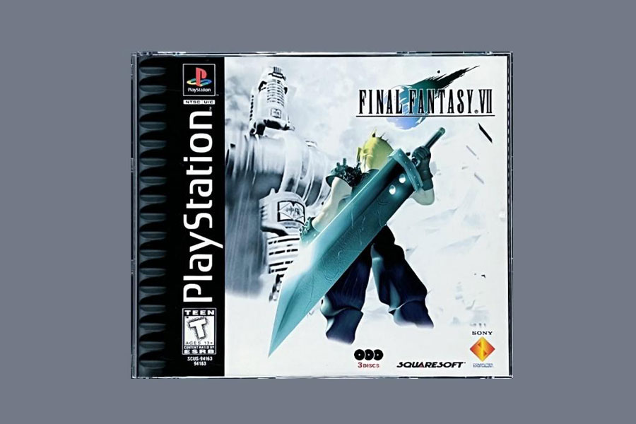 The Official Picture of Final Fantasy VII featuring Cloud, One of The most expensive video games.