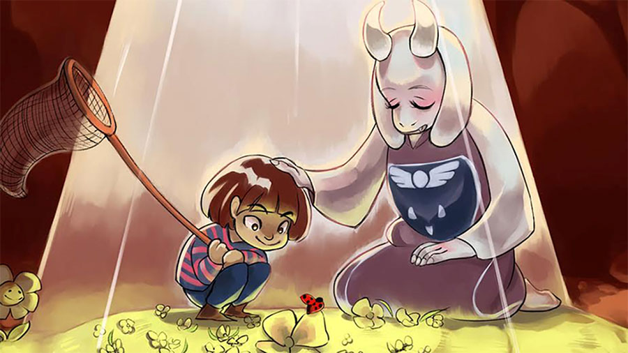 a fanart of Undertale with its characters, One of most fun video games of all time.