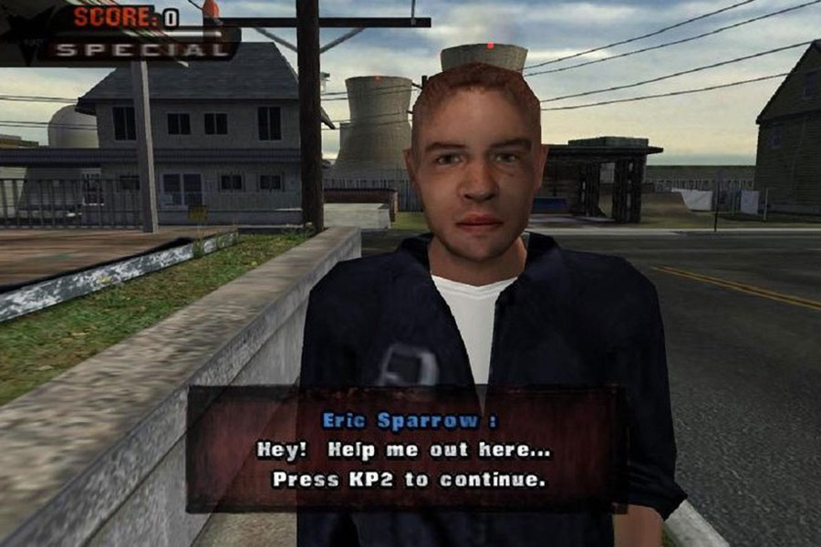 in game picture of Eric Sparrow from Tony Hawk’s Underground, one of the most hated video games characters.