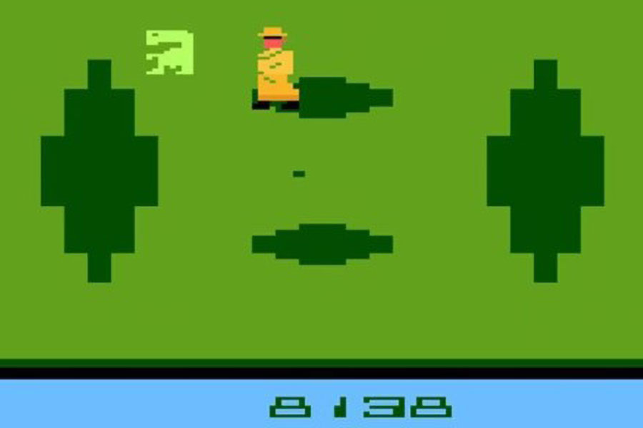 The in Game Picture of E.T. the Extra-Terrestrial, One of most hated video games ever.