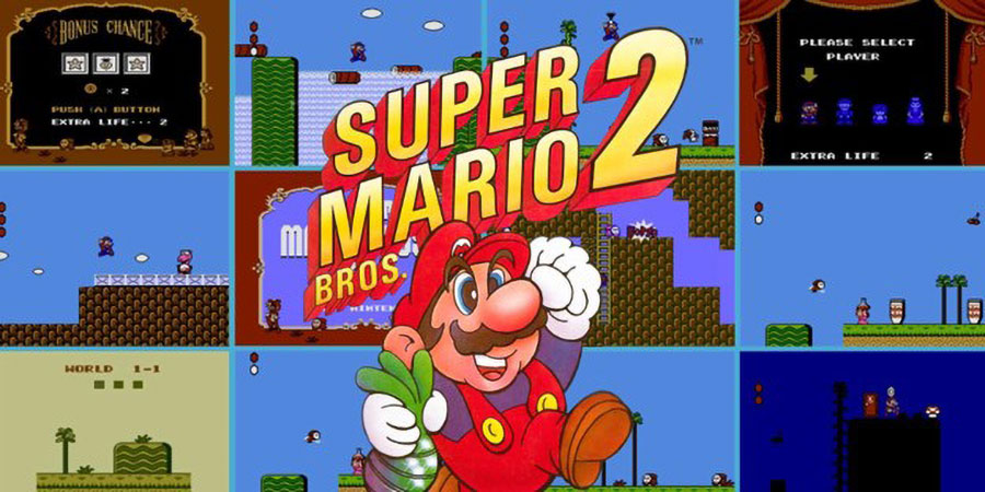 The Official Picture of Super Mario Bros. 2, One of most played video games of all time.