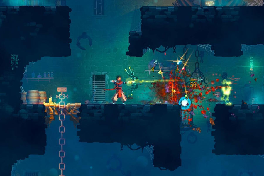 In game picture of Dead Cells, a Roguelike/Roguelite game, One of most popular genres of video games.