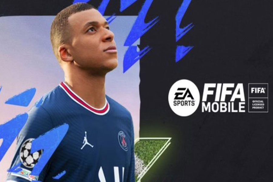 The Official Picture of FIFA Mobile with Kylian Mbappé at center, One of the most popular video games in Egypt.