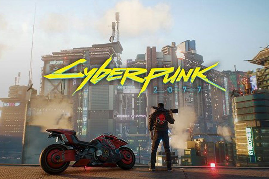 The Official Picture of Cyberpunk 2077 Featuring its main character V, One of The most popular video games in England.