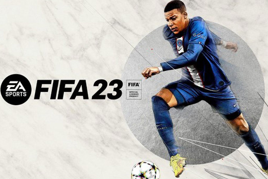 The Official Picture of FIFA 23 with Kylian Mbappé, One of The most popular video games in England.