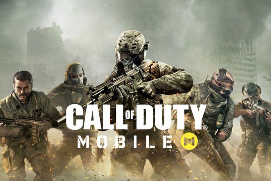 Poster of Call of Duty: Mobile showing characters like Ghost among the most popular video games in India.