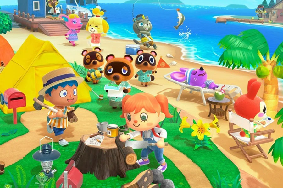 The Official Picture of Animal Crossing: New Horizons Featuring its characters, One of the most popular video games in Mexico.