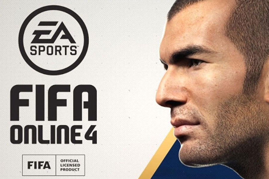 A poster of FIFA Online 4 among the most popular video games in South Korea showing Karim Benzema.