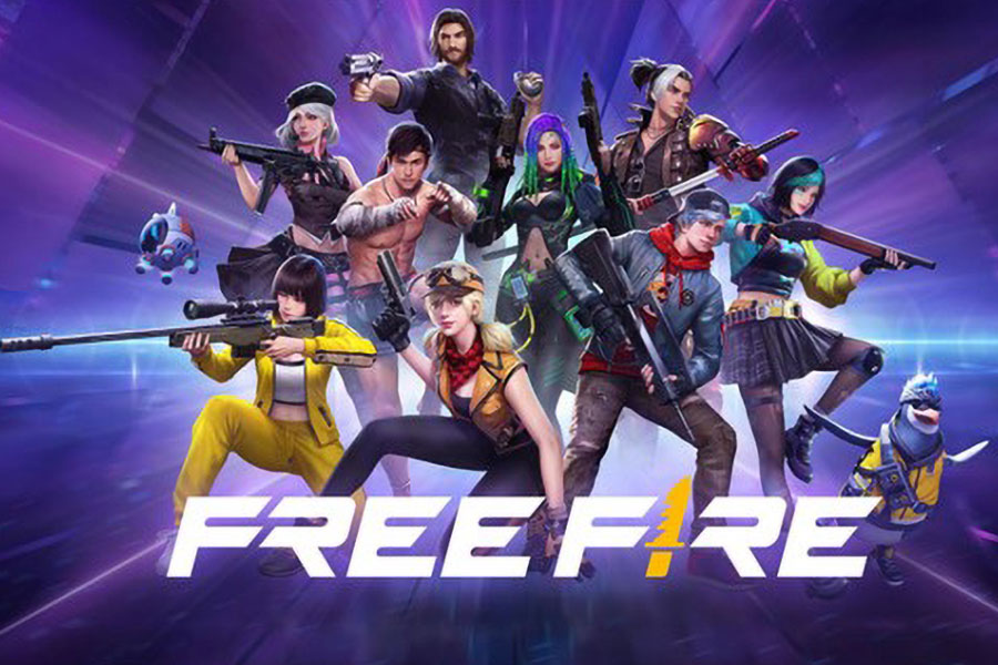 The Official Picture of Free Fire with its playable Operators, One of The most popular video games in the Middle East.