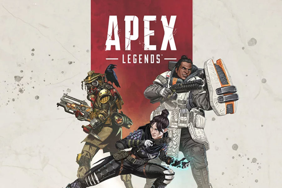 The Official Picture of Apex Legends Featuring Three of its Legends, One of The most popular video games in the Middle East.