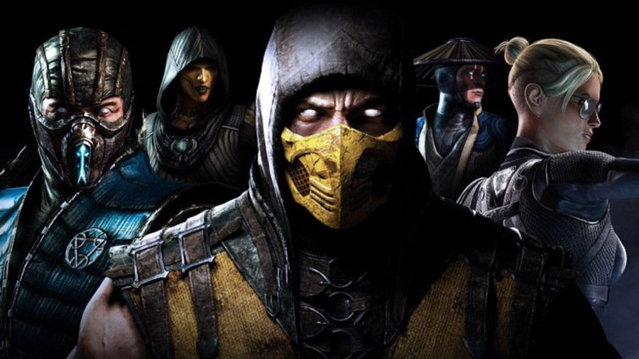 a Picture of Mortal Kombat X Featuring its Fighters, One of most violent video games of all time.