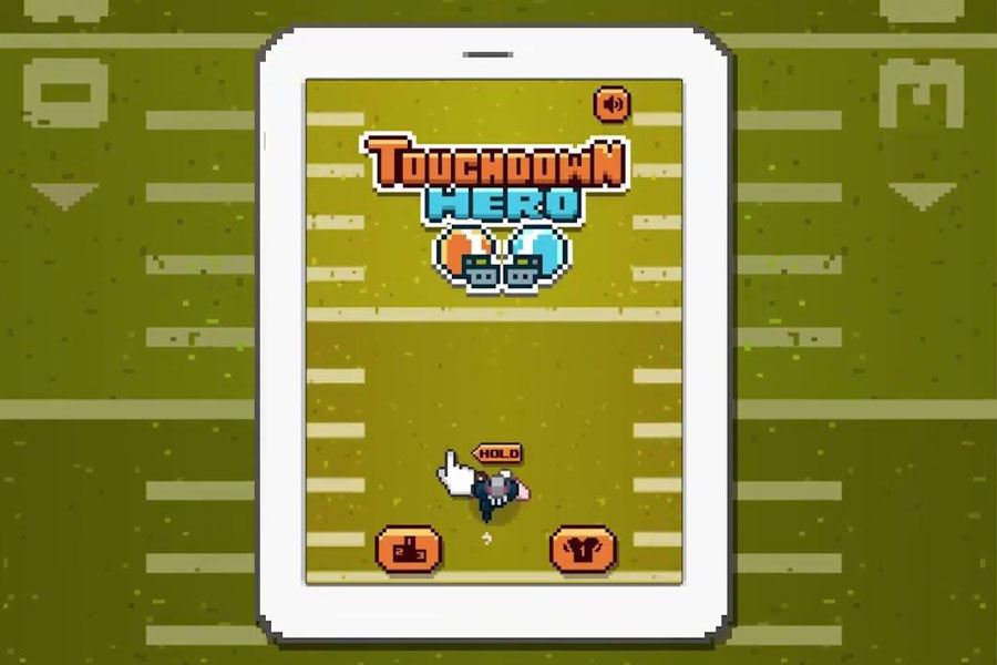 in game picture of Touchdown Hero, One of offline american football games for android.