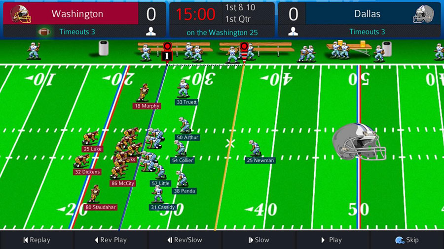 in game picture of Pro Strategy Football 2021, One of offline american football games for iphone.