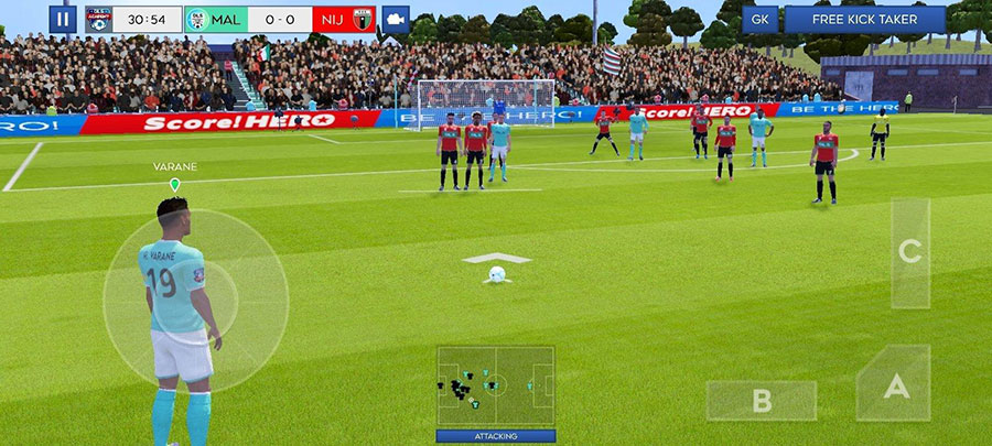 in game picture of Dream League Soccer 2024, One of offline football games for android.