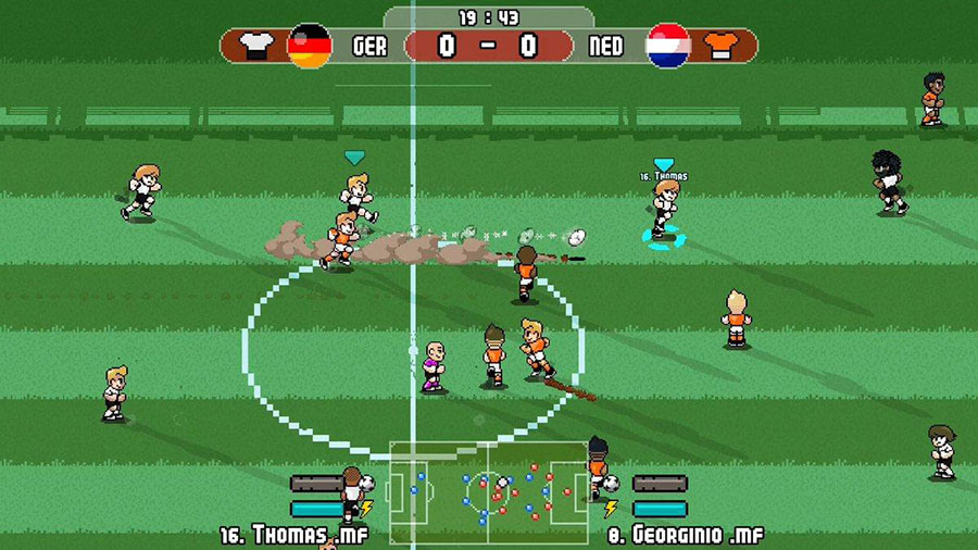 in game picture of Pixel Cup Soccer 2024, One of offline football games for android.