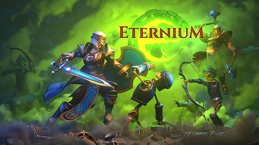 The Official Picture of Eternium with its characters, One of offline rpg games for android.