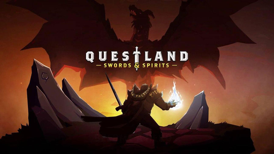 The Official Picture of Questland with its characters, One of offline rpg games for android.