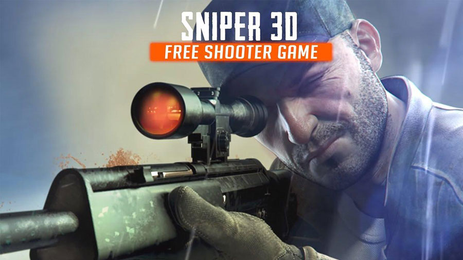 The Official Picture of Sniper 3D Assassin with its character, One of offline shooting games for android.